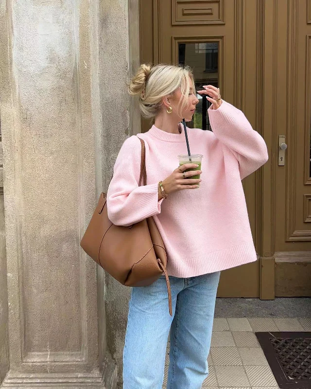 Bailee | Soft Pink Sweater Elegant Women's Formal 