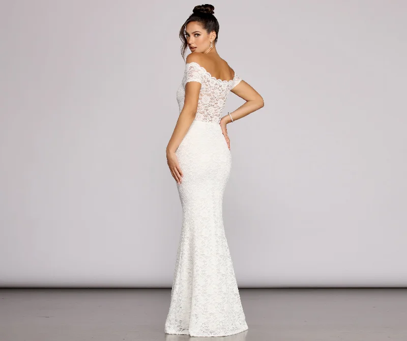 Adley Lace Gown Cozy Women's Sherpa - lined