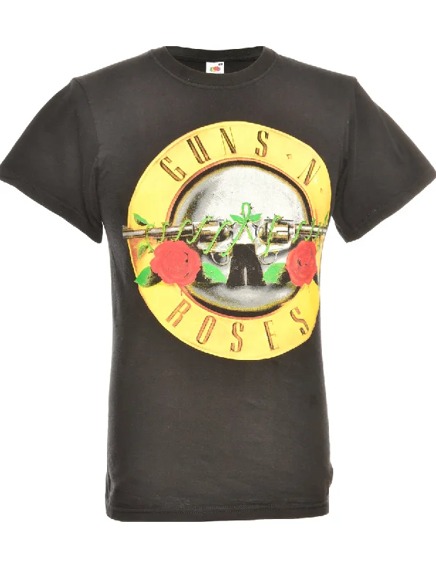 Guns N' Roses Black Fruit Of The Loom Band T-shirt - L Modern Women's 