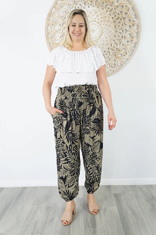 Harem Pant "Betelnut" Earthy Women's Hemp - based