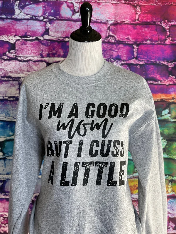 Good Mom Crewneck Sweatshirt Preppy Women's College