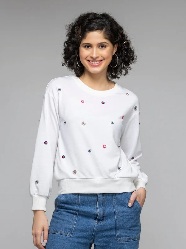 Embellish Sweatshirt Sophisticated Women's Tailored