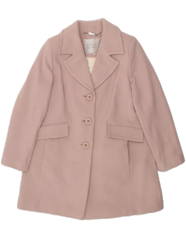 WINDSMOOR Womens Overcoat UK 16 Large Pink Cotton Unique Women's Upcycled