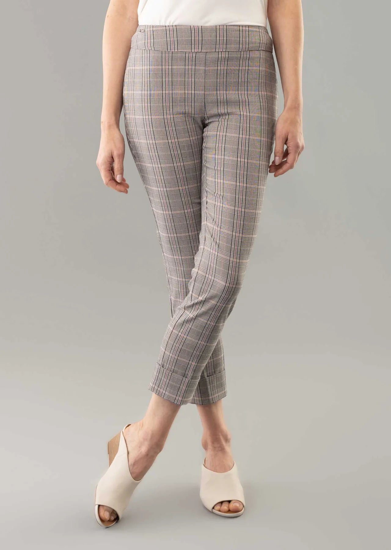 Birmingham Plaid 26'' Crop Ankle Pant With Cuffs