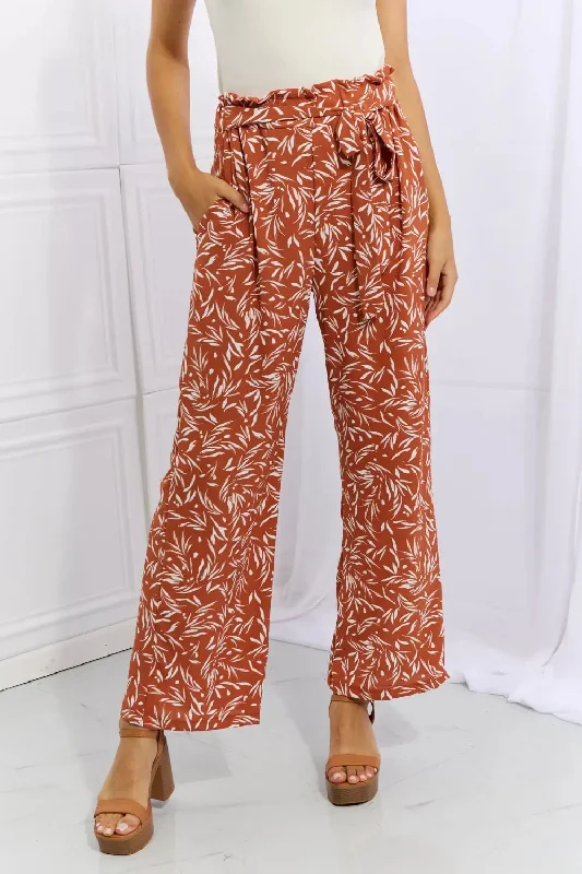 Heimish Right Angle Geometric Printed Pants in Red Orange Athletic Women's High - 