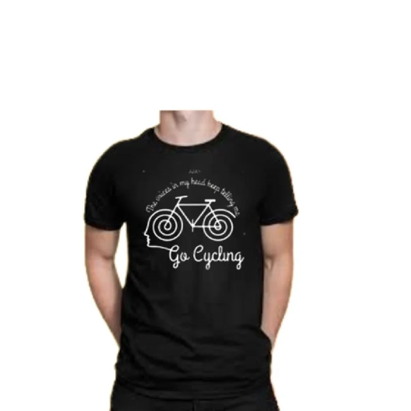 Nuckily Go Men's Cycling T-Shirt (Black) Relaxed Women's Beachy