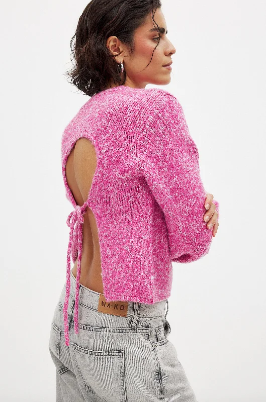 Melanie | Chic Backless Pullover Sophisticated Women's Tailored