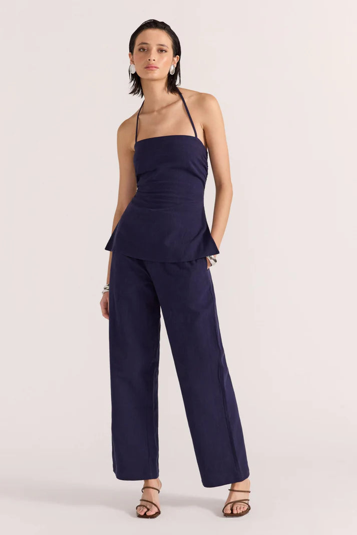 MIRA WIDE LEG PANTS NAVY