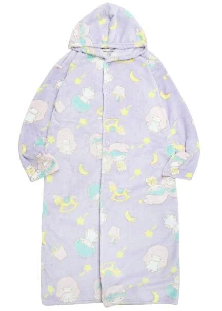 Sanrio Little Twin Stars Dream Plush Blanket Hoodie Compression