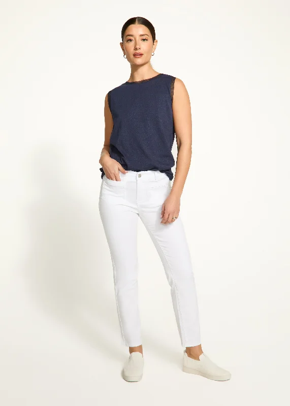 Boat Neck Cami, Navy