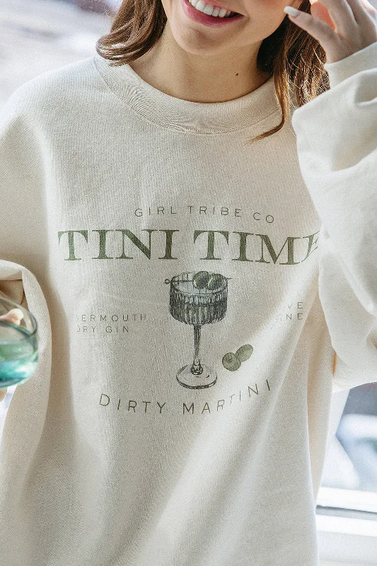 Dirty Martini Sweatshirt In Ivory Cozy Women's Sherpa - lined