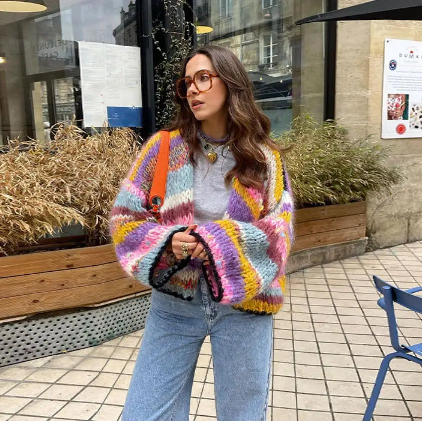 Gracie | Playful Vibrant Cardigan Rugged Women's Outdoor 