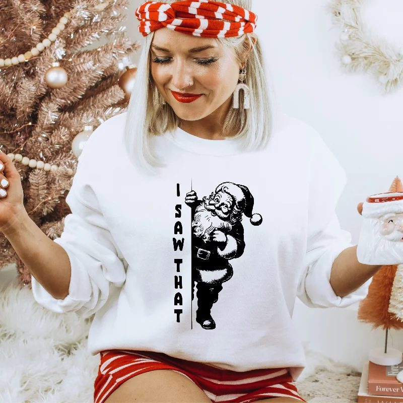 I Saw That Gildan Crewneck or Hoodie Sweatshirt *UNISEX FIT* Classic Women's Pin - striped
