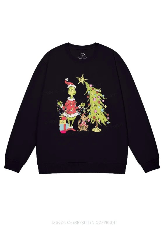 Christmas Tree Gift Y2K Sweatshirt Cherrykitten