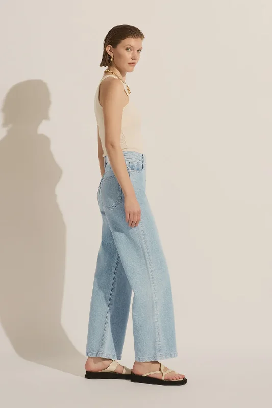 Ellie High Rise Wide Leg Jeans - Basis Classic Women's Pin - striped