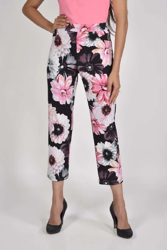 Frank Lyman Pant 221485 Pink/Black Luxurious Women's High -  end