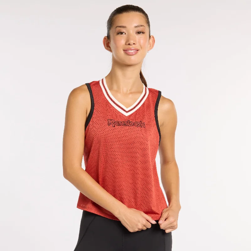 Retro Tank Brick Red Refined Women's Hand - crafted