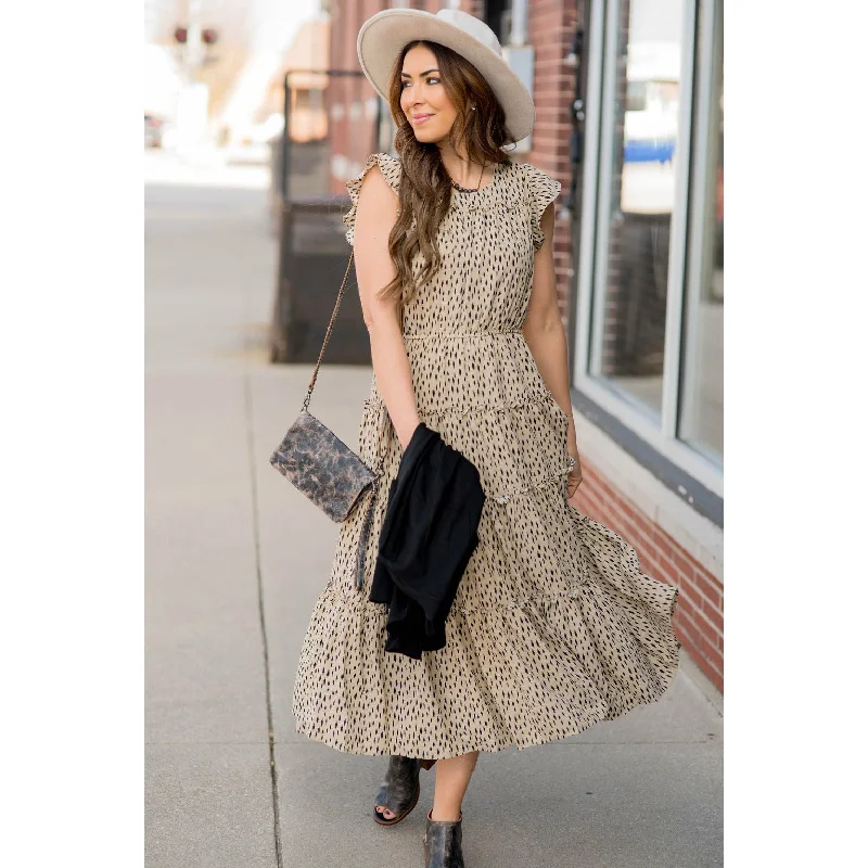 Spectacular Speckled Tiered Midi Country