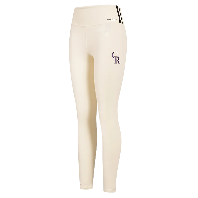 MLB COLORADO ROCKIES RETRO CLASSIC WOMEN'S JERSEY LEGGING (EGGSHELL)