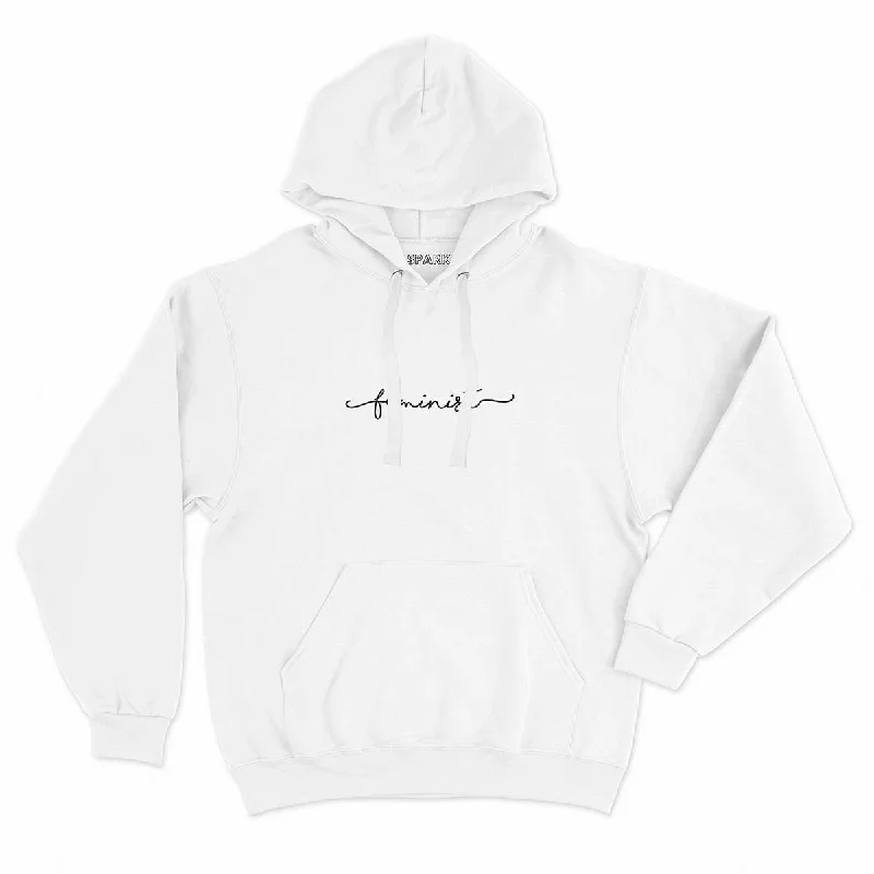 Minimalist Feminist Design Feminist Hoodie Sleek Women's Metallic
