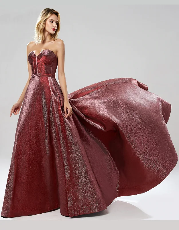 Larissa Formal Gown - Burgundy French