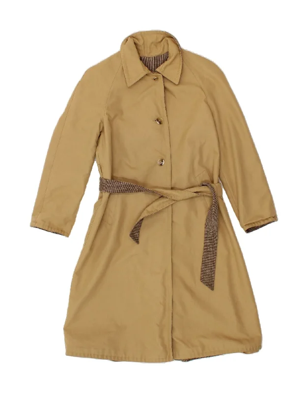VINTAGE Womens Reversible Trench Coat UK 12 Medium Beige Tough Women's Military - inspired VINTAGE Womens Reversible Trench Coat UK 12 Medium Beige Tough Women's Military - inspired
