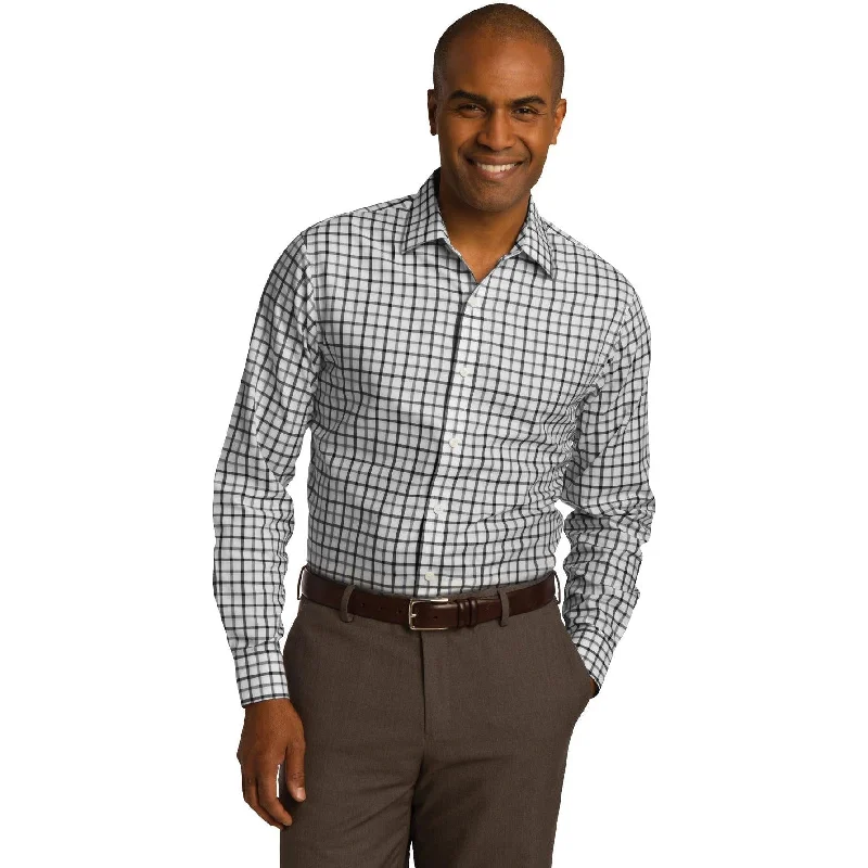 CLOSEOUT - Red House Tricolor Check Slim Fit Non-Iron Shirt