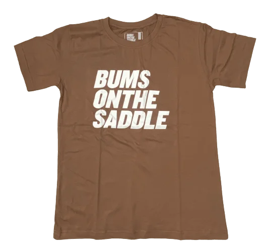 BUMSONTHESADDLE T-shirt (Brown/White) Bold Women's Animal Print