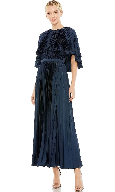 Mac Duggal 49638 - Pleated Capelet Evening Dress Streetwear Style for 