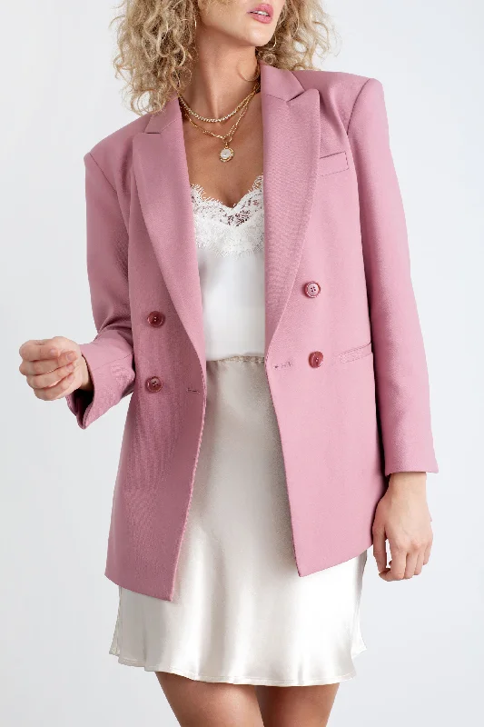 "The Tori" - Blazer (Dusty Pink) Feminine Women's Style 