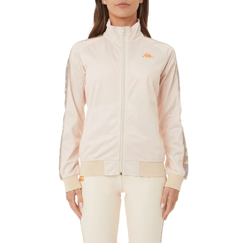 KAPPA WOMENS 222 BANDA FARATSIHO TRACK JACKET - BEIGE Relaxed Women's Beachy