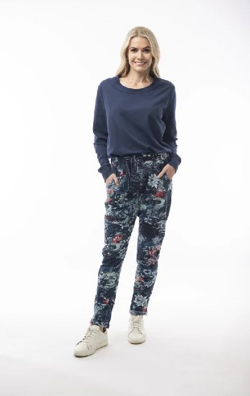 Orientique Comfortable Stretch Cotton Pants Sporty Women's Tennis