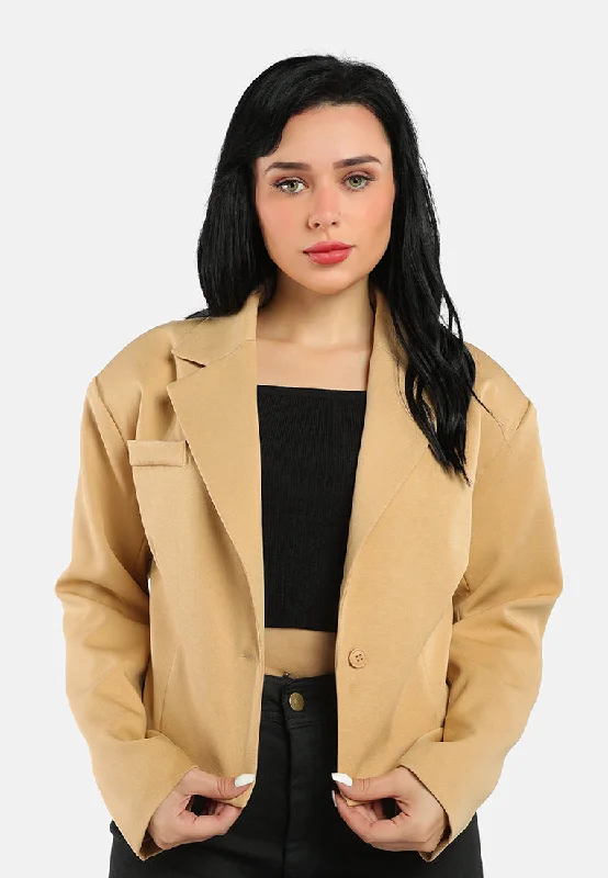 Cropped Half Oversized Blazer