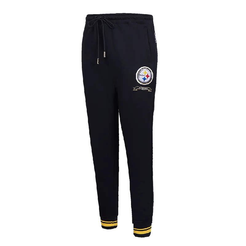 NFL PITTSBURGH STEELERS PRO PREP W RIB FLC WOMEN'S SWEATPANT (BLACK/YELLOW)