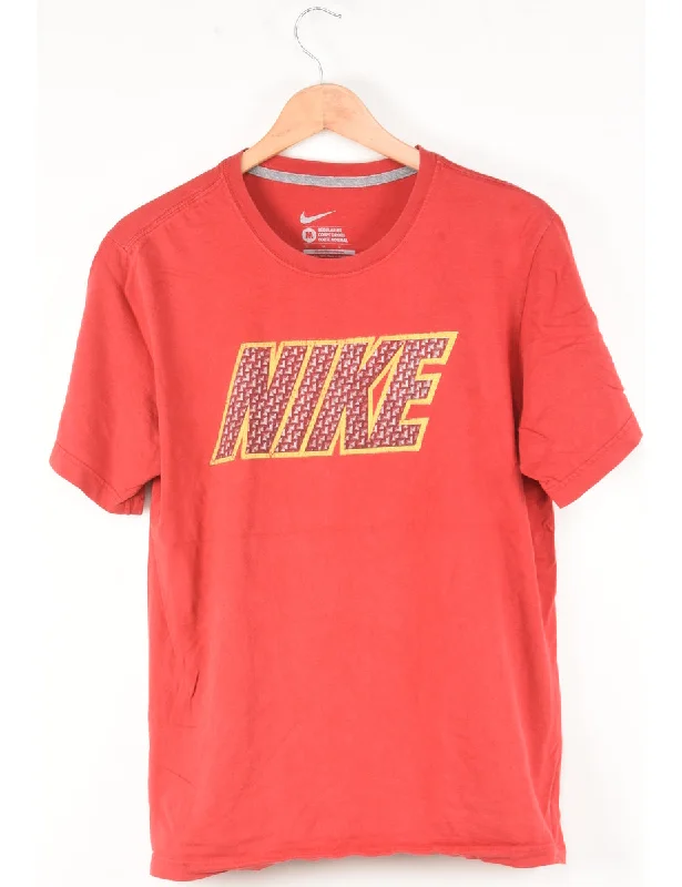 Nike Printed Red T-shirt - M Feminine Women's Style 
