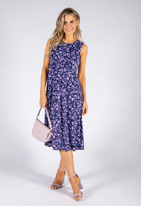 Lilac Mix Floral Dress Scandinavian
