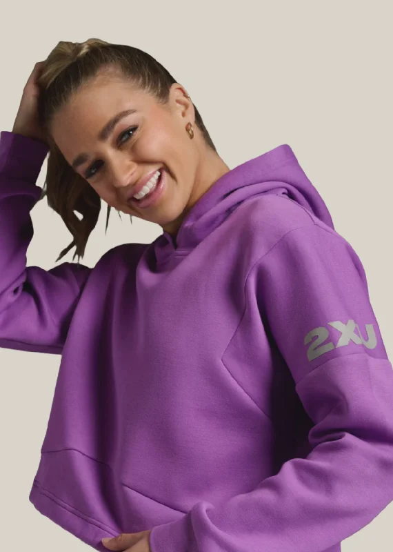 Form Spliced Crop Hoodie Thistle Hip Women's Urban