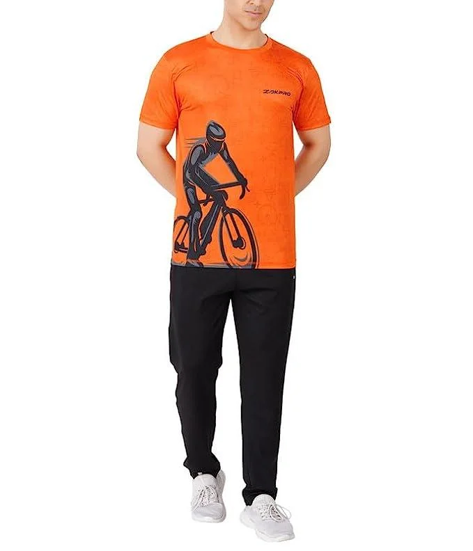 Zakpro Sports Men's Cycling T-Shirt (Ride-O-Range) Sophisticated Women's Tailored