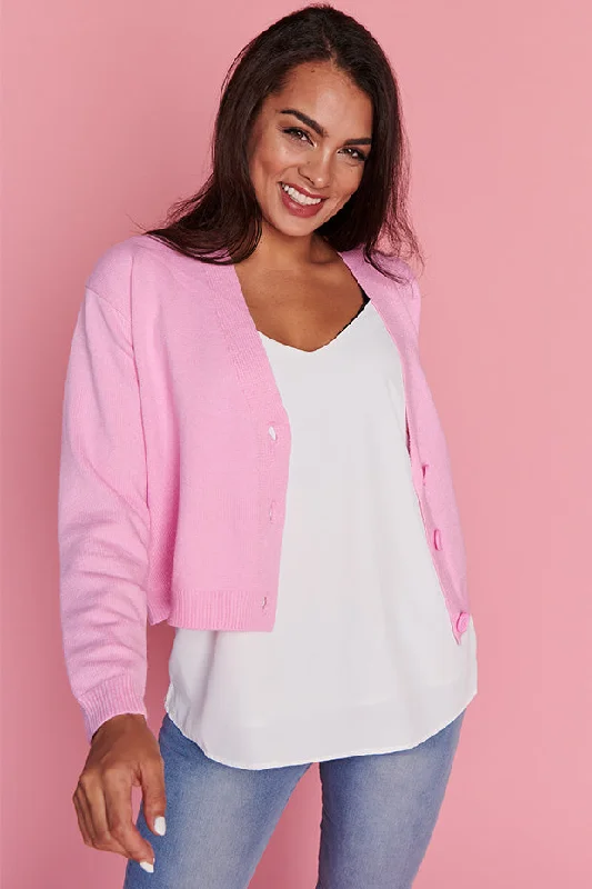 Norma Sweet Pink Cardi Vintage Women's 1970S 
