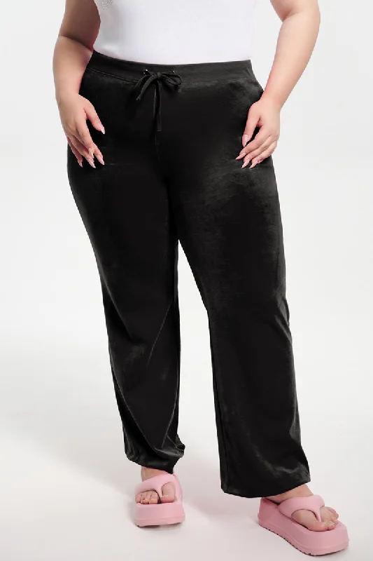 Plus-Size Classic Cotton Velour Track Pants