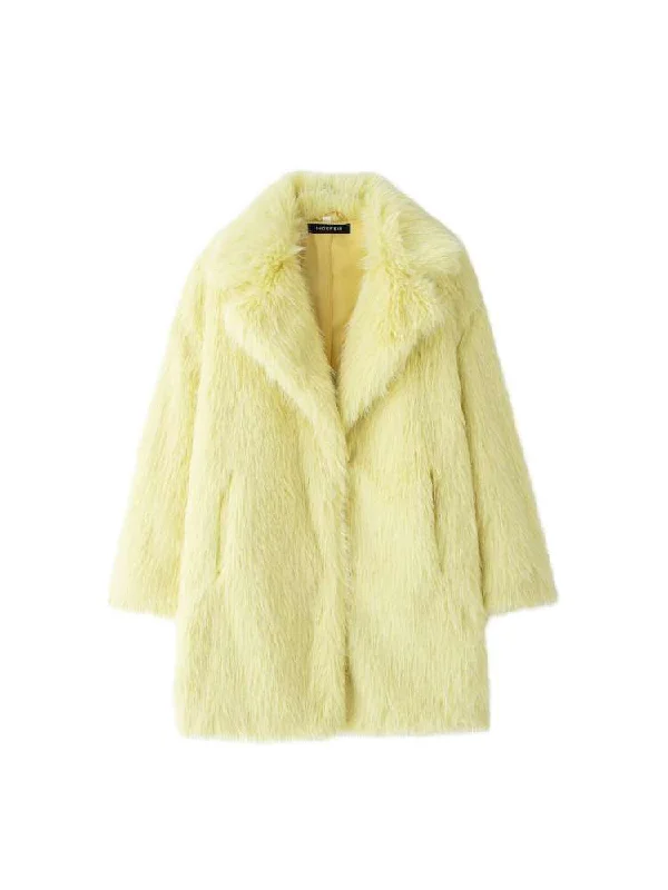 Fluff Pure Color Long Sleeve Winter Coats purpose