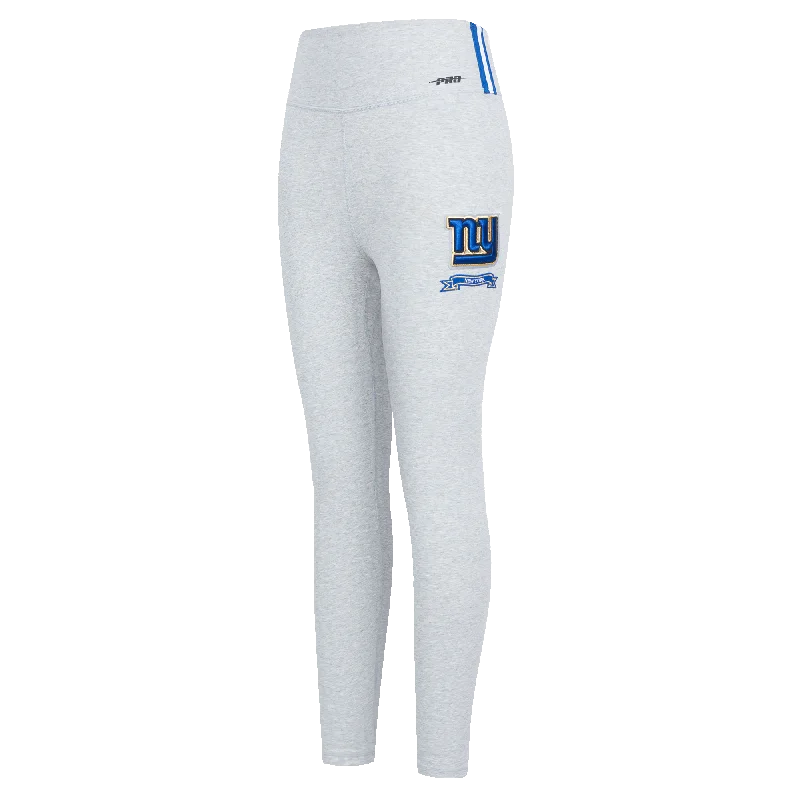 NFL NEW YORK GIANTS PRO PREP HW JERSEY WOMEN'S LEGGING (HEATHER GREY)