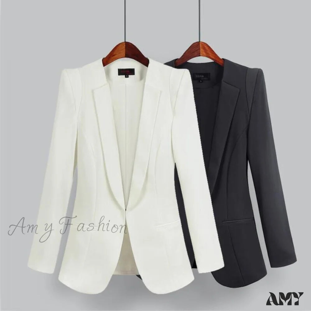 Amy Fashion - All-match Short Slim long-sleeve Blazer Street