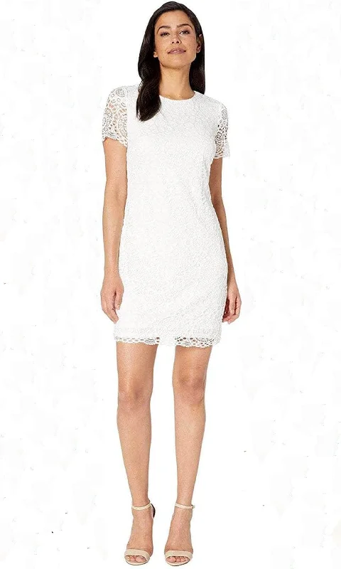 Laundry HP03K80 - Short Sleeve Lace Sheath Formal Dress Sustainable Organic