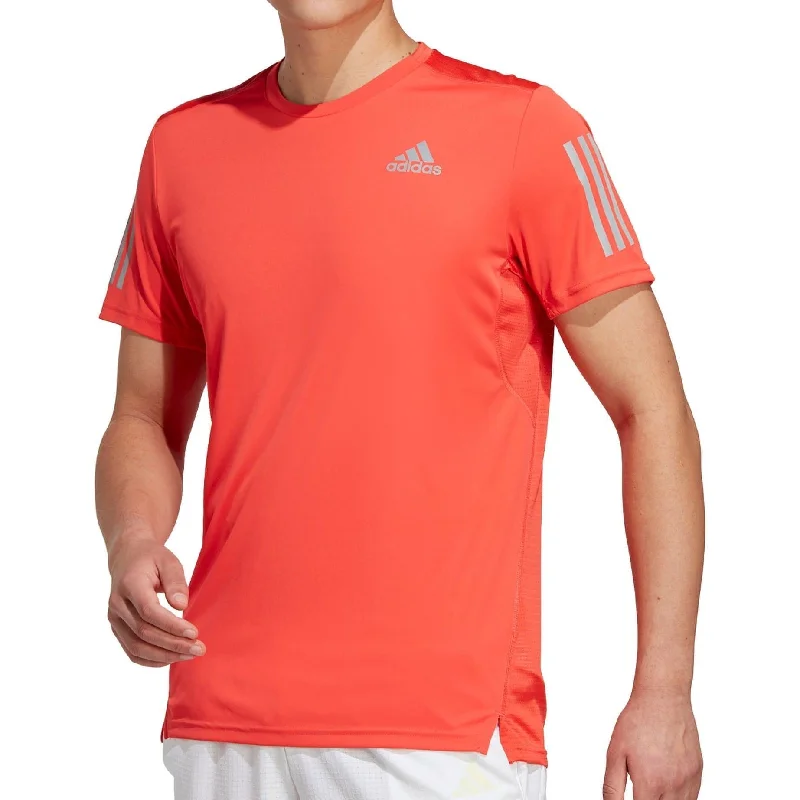 adidas Own The Run Short Sleeve Mens Running Top - Red