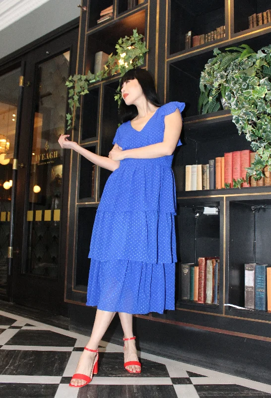 Textured Tiered Dress Youthful Women's Anime - inspired