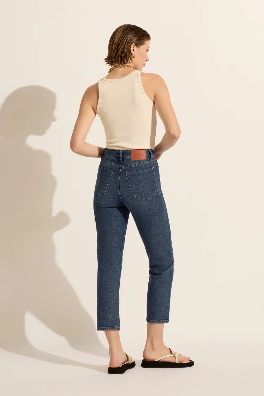 Zoe High Rise Straight Leg Jeans -  Stories Business