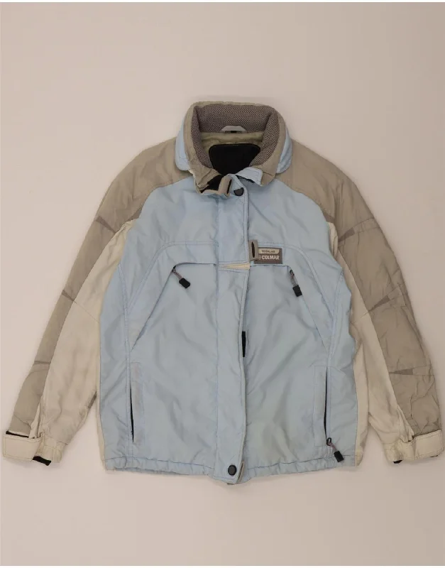 COLMAR Womens Windbreaker Jacket EU 42 XL Blue Colourblock Polyamide French