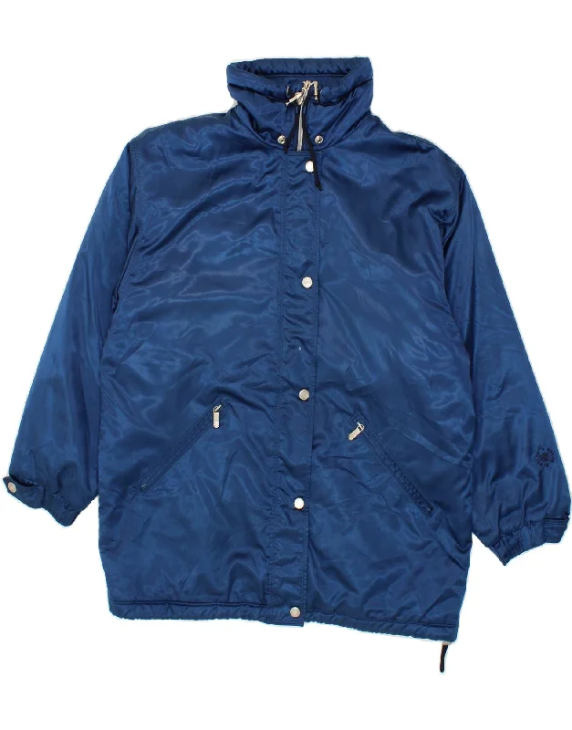 BELFE & BELFE Womens Oversized Rain Jacket UK 12 Medium Navy Blue