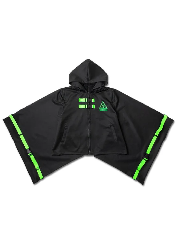 Uzurai Cyberpunk Tech Kimono Black Green Jacket Edgy Women's Punk